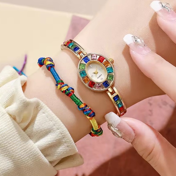 Vintage Gold Multicolor Quartz Watch main image 10